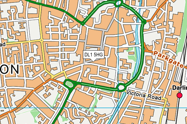 DL1 5HG map - OS VectorMap District (Ordnance Survey)