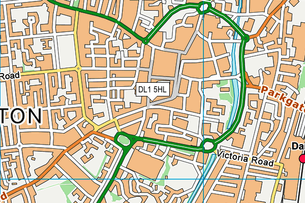 DL1 5HL map - OS VectorMap District (Ordnance Survey)