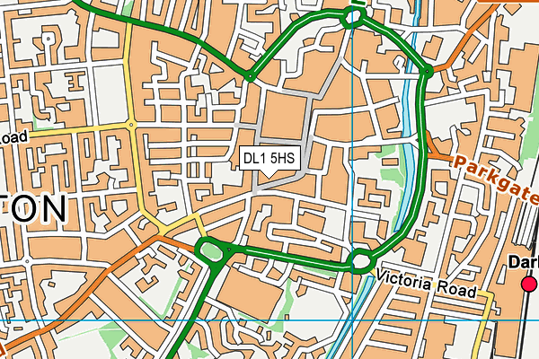DL1 5HS map - OS VectorMap District (Ordnance Survey)