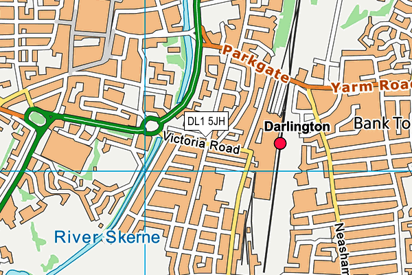 DL1 5JH map - OS VectorMap District (Ordnance Survey)