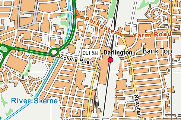 DL1 5JJ map - OS VectorMap District (Ordnance Survey)