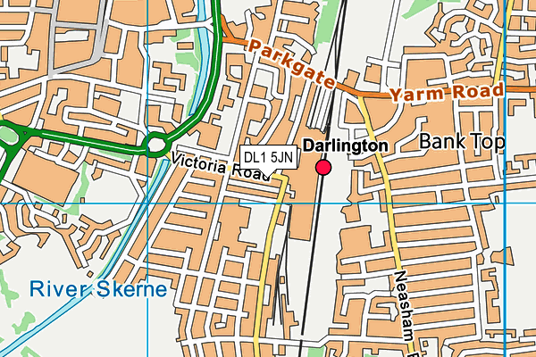 First Step 2 Fitness (Darlington) map (DL1 5JN) - OS VectorMap District (Ordnance Survey)