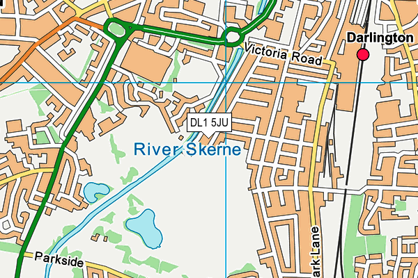 DL1 5JU map - OS VectorMap District (Ordnance Survey)