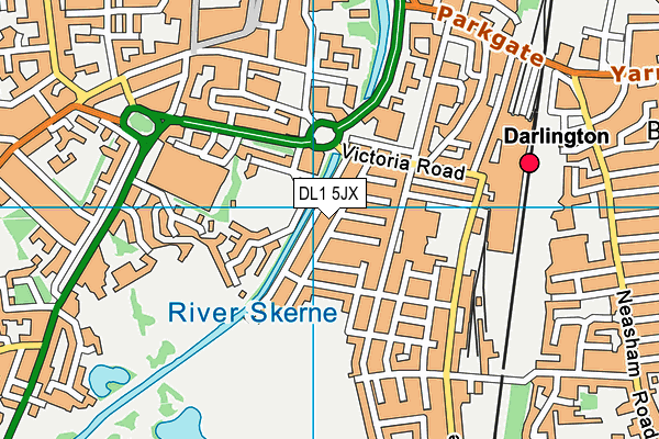 DL1 5JX map - OS VectorMap District (Ordnance Survey)