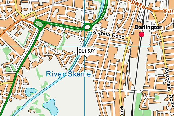 DL1 5JY map - OS VectorMap District (Ordnance Survey)
