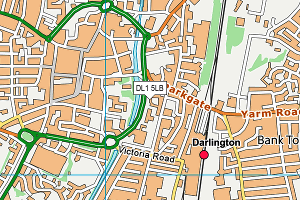 DL1 5LB map - OS VectorMap District (Ordnance Survey)