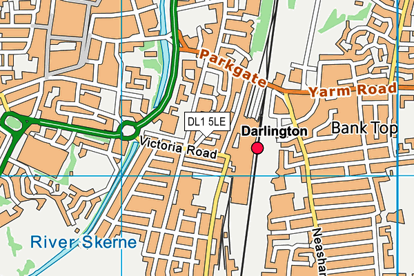 DL1 5LE map - OS VectorMap District (Ordnance Survey)