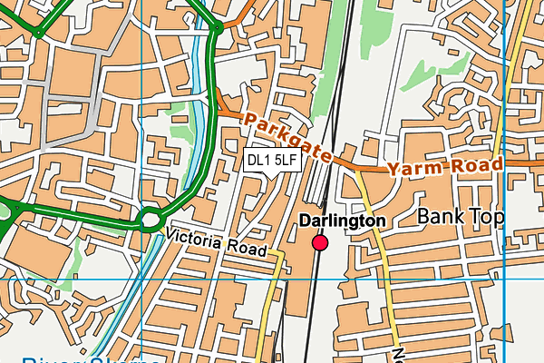 DL1 5LF map - OS VectorMap District (Ordnance Survey)