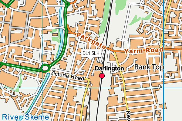 DL1 5LH map - OS VectorMap District (Ordnance Survey)