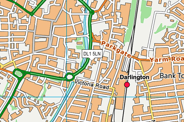 DL1 5LN map - OS VectorMap District (Ordnance Survey)