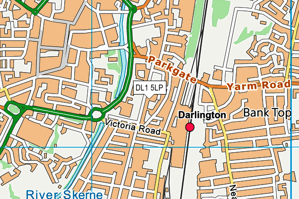 DL1 5LP map - OS VectorMap District (Ordnance Survey)