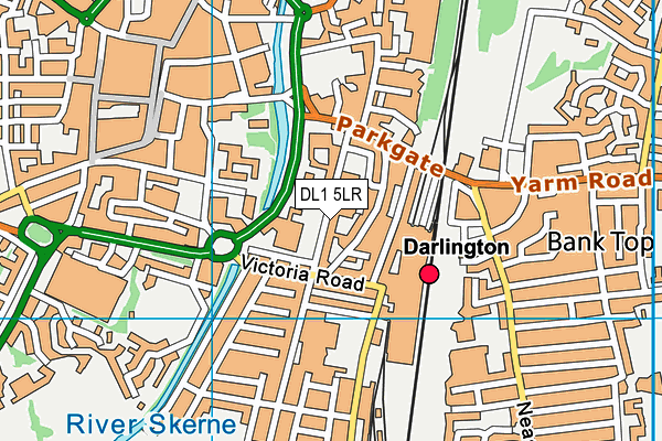 DL1 5LR map - OS VectorMap District (Ordnance Survey)