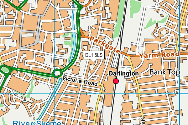 DL1 5LS map - OS VectorMap District (Ordnance Survey)