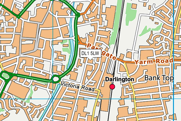 DL1 5LW map - OS VectorMap District (Ordnance Survey)