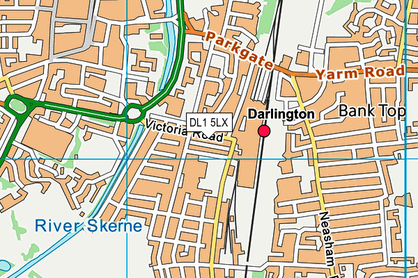 DL1 5LX map - OS VectorMap District (Ordnance Survey)