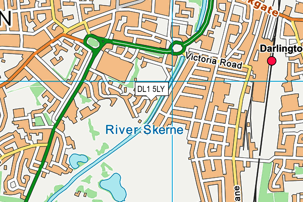 DL1 5LY map - OS VectorMap District (Ordnance Survey)