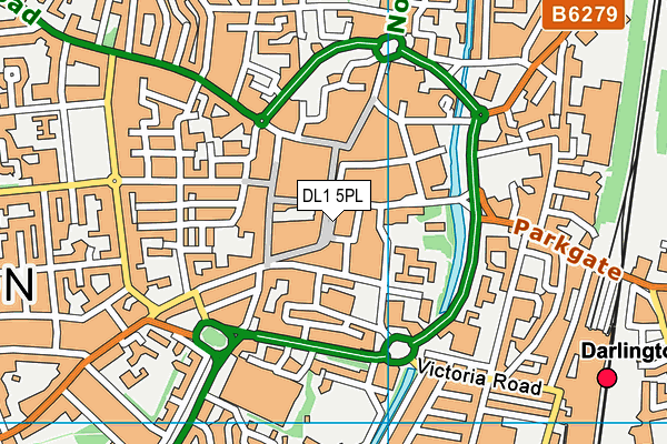 DL1 5PL map - OS VectorMap District (Ordnance Survey)