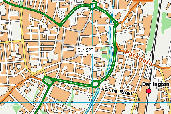 DL1 5PT map - OS VectorMap District (Ordnance Survey)
