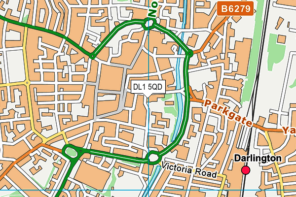 DL1 5QD map - OS VectorMap District (Ordnance Survey)