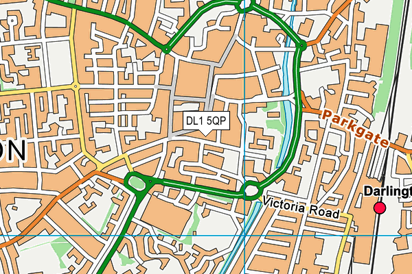 DL1 5QP map - OS VectorMap District (Ordnance Survey)