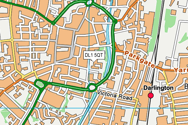 DL1 5QT map - OS VectorMap District (Ordnance Survey)