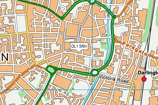 DL1 5RH map - OS VectorMap District (Ordnance Survey)