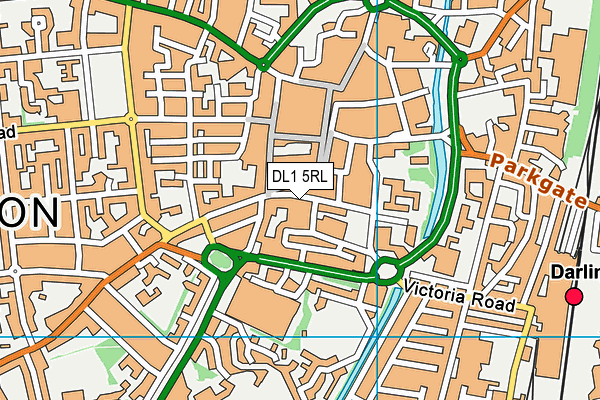 Map of HARVEYS (HOUNDGATE) LTD at district scale