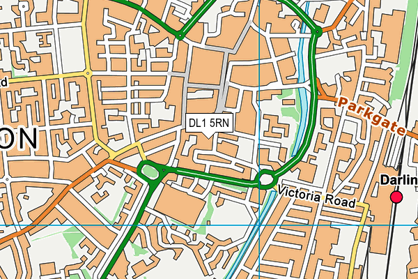 DL1 5RN map - OS VectorMap District (Ordnance Survey)