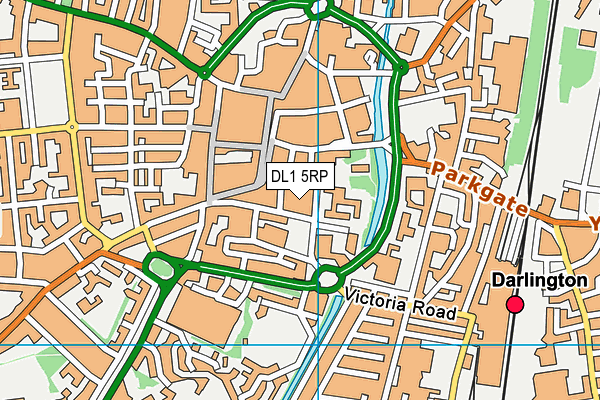 DL1 5RP map - OS VectorMap District (Ordnance Survey)