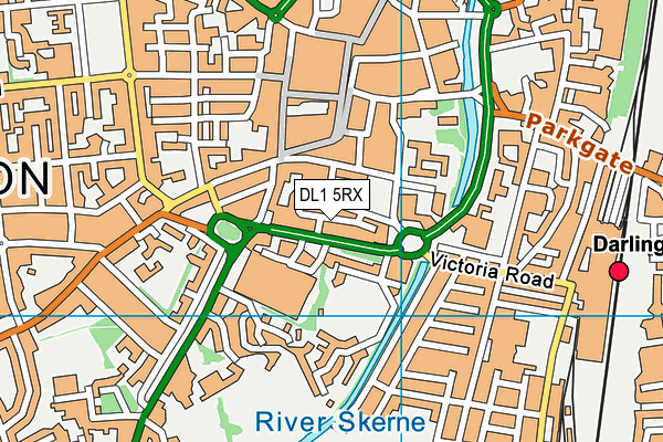 DL1 5RX map - OS VectorMap District (Ordnance Survey)