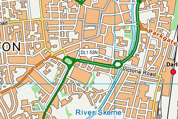 DL1 5SN map - OS VectorMap District (Ordnance Survey)