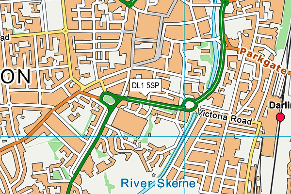DL1 5SP map - OS VectorMap District (Ordnance Survey)