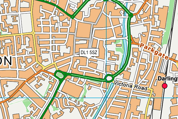 DL1 5SZ map - OS VectorMap District (Ordnance Survey)