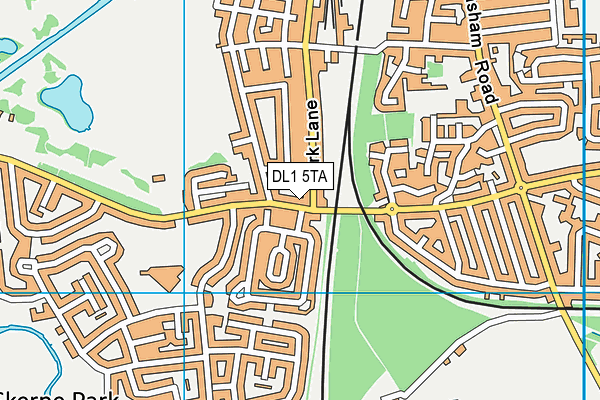 DL1 5TA map - OS VectorMap District (Ordnance Survey)