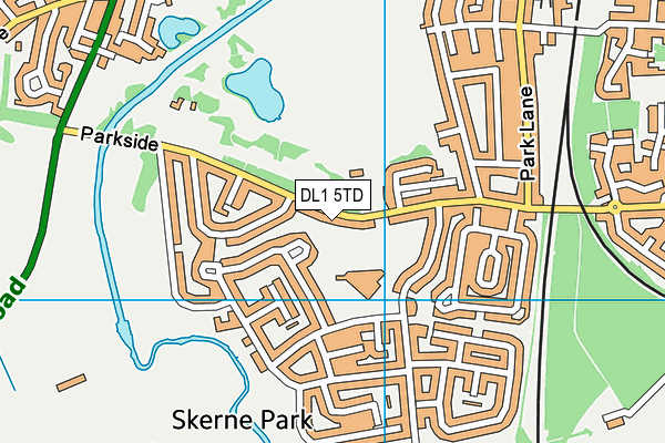 DL1 5TD map - OS VectorMap District (Ordnance Survey)