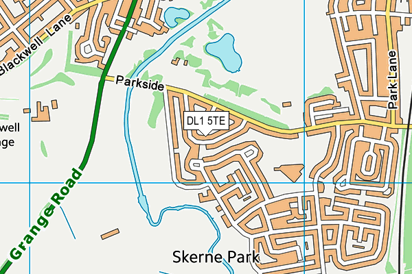DL1 5TE map - OS VectorMap District (Ordnance Survey)