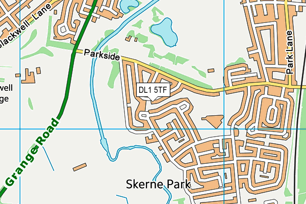 DL1 5TF map - OS VectorMap District (Ordnance Survey)