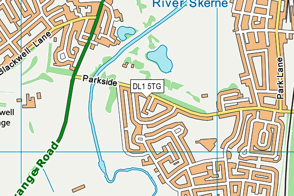 DL1 5TG map - OS VectorMap District (Ordnance Survey)