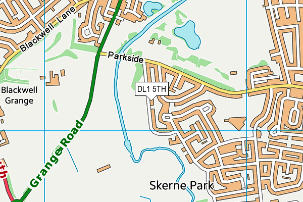 DL1 5TH map - OS VectorMap District (Ordnance Survey)