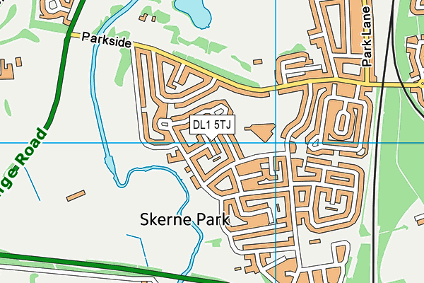 DL1 5TJ map - OS VectorMap District (Ordnance Survey)