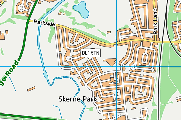 DL1 5TN map - OS VectorMap District (Ordnance Survey)