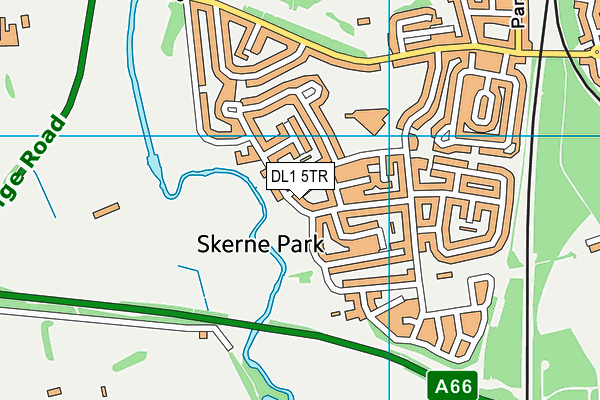 DL1 5TR map - OS VectorMap District (Ordnance Survey)