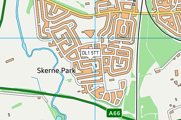 DL1 5TT map - OS VectorMap District (Ordnance Survey)