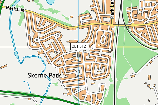 DL1 5TZ map - OS VectorMap District (Ordnance Survey)