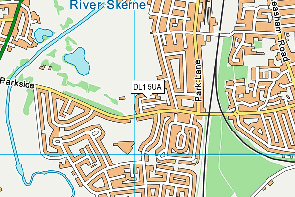 DL1 5UA map - OS VectorMap District (Ordnance Survey)