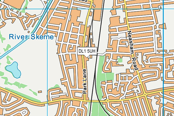 DL1 5UH map - OS VectorMap District (Ordnance Survey)