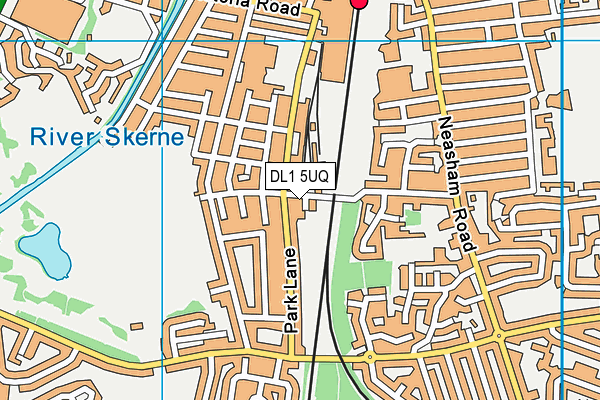 DL1 5UQ map - OS VectorMap District (Ordnance Survey)