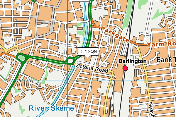 DL1 9QN map - OS VectorMap District (Ordnance Survey)