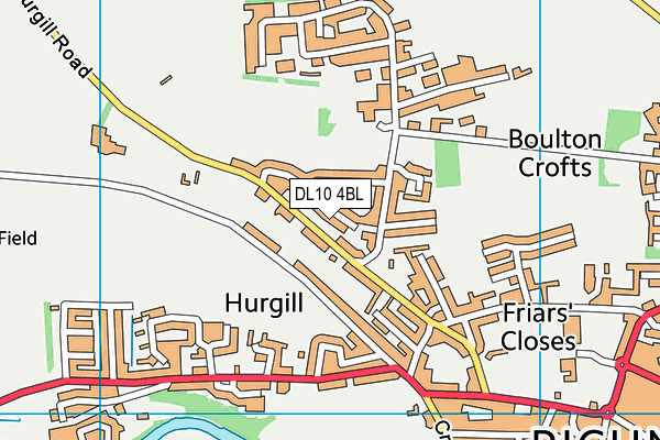 DL10 4BL map - OS VectorMap District (Ordnance Survey)