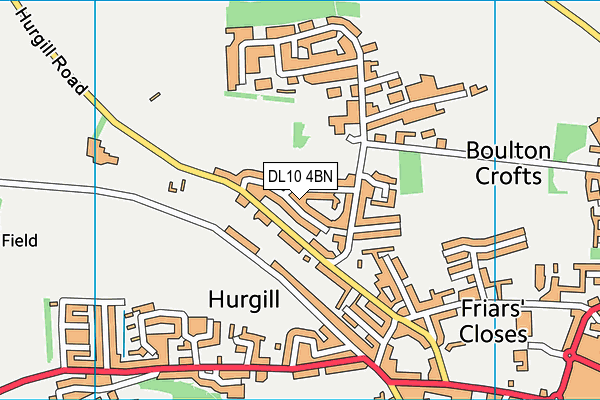 DL10 4BN map - OS VectorMap District (Ordnance Survey)